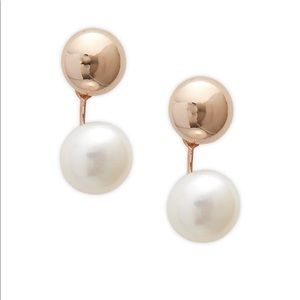 Rose Gold/Pearl Drop Earrings